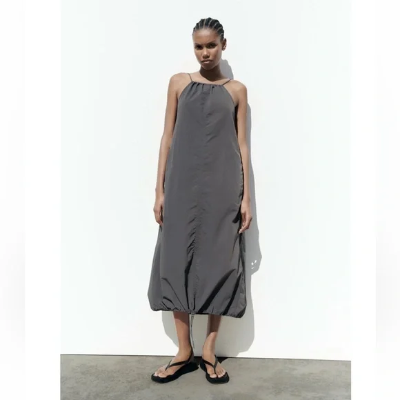 Zara | Dresses | Zara Toggle Nylon Dress | Poshmark
